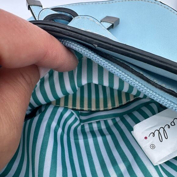 Simply Noelle All Tied Up Small Crossbody Bag In Carolina Blue Spring Minimalist - Picture 11 of 15